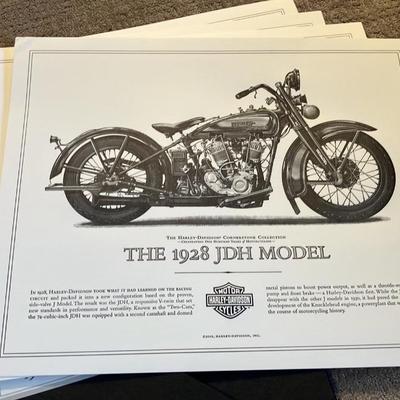 Rare Harley-Davidson 100th Anniversary Collector's Set: 6 Vintage-Style 16"x20" Art Prints
