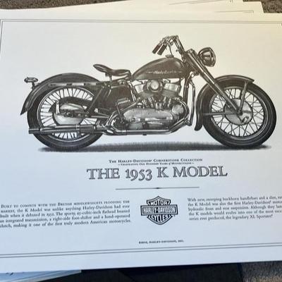 Rare Harley-Davidson 100th Anniversary Collector's Set: 6 Vintage-Style 16"x20" Art Prints