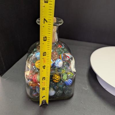 Jar Of Multi-Colored Marbles