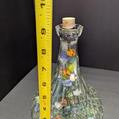 Jar Of Multi-Colored Marbles