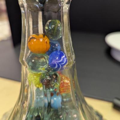 Jar Of Multi-Colored Marbles