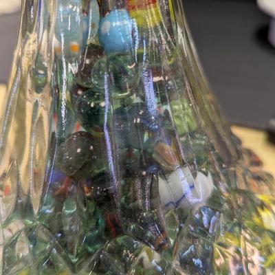 Jar Of Multi-Colored Marbles