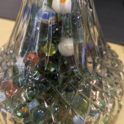 Jar Of Multi-Colored Marbles