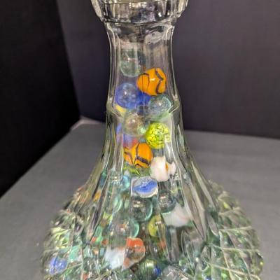 Jar Of Multi-Colored Marbles