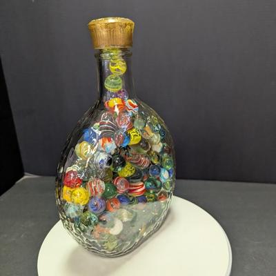 Jar Of Multi-Colored Marbles