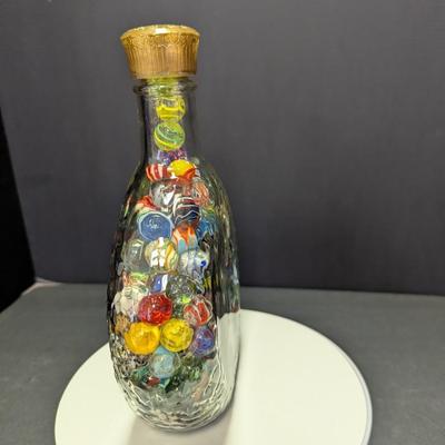 Jar Of Multi-Colored Marbles