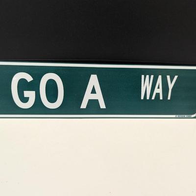 15 1/4" x 4" "Go A Away