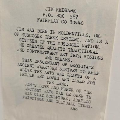 Approx 11 7/8" x 15" Red Hawk '90 Print 9/100 Red Earth '92