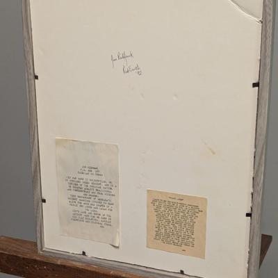 Approx 11 7/8" x 15" Red Hawk '90 Print 9/100 Red Earth '92