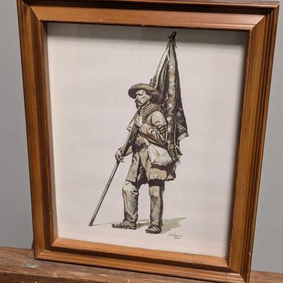 9 1/8" x 11 1/2" Confederate Soldier Don Troiani '94 Civil War Print