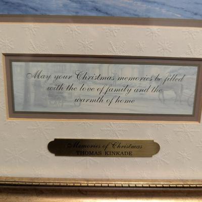 Approx 15" x 13 1/4" Memories Of Christmas Thomas Kinkade With COA