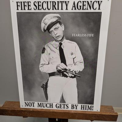 16 3/4" x 16" Fife Security Agency "Not Much Gets By Him"