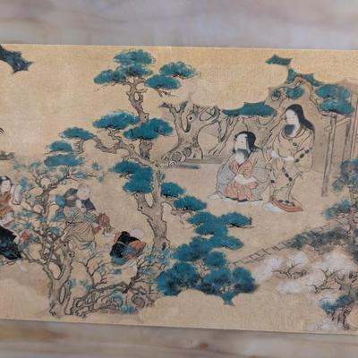 14" x 16" Asian Scenery On Stain Glass