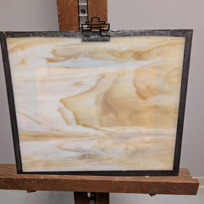 14" x 16" Asian Scenery On Stain Glass