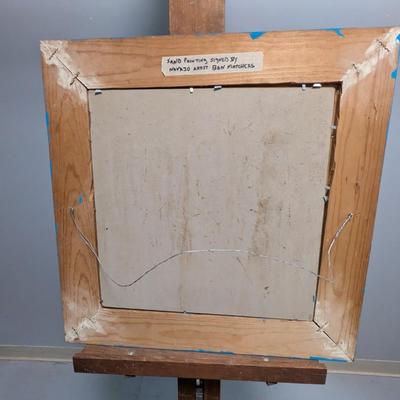 Approx 22" x 22 5/8" Sand Painting Signed By Navajo Artist Ben Matchers