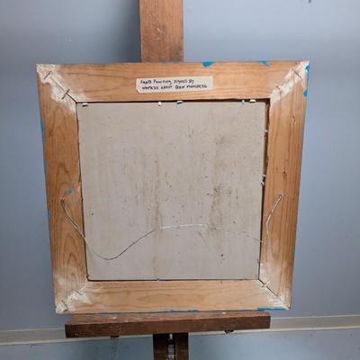 Approx 22" x 22 5/8" Sand Painting Signed By Navajo Artist Ben Matchers