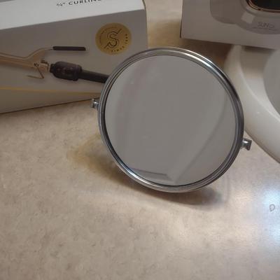 HOT TOOLS 3/4" CURLING IRON, PRO NAIL LAMP, MASSAGER AND MIRROR