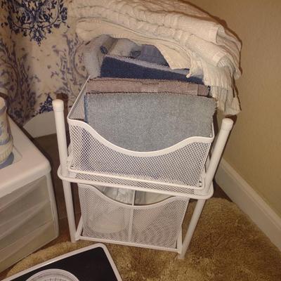 SHOWER CURTAIN, SCALE, ORGANIZERS, TOWELS AND MORE