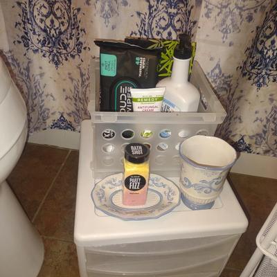 SHOWER CURTAIN, SCALE, ORGANIZERS, TOWELS AND MORE