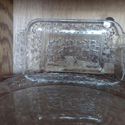 PRINCESS HOUSE AND OTHER GLASS SERVING PIECES