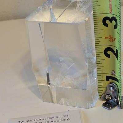 Sale Photo Thumbnail #102: Butterfly etched paperweight