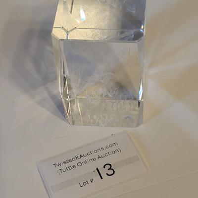 Sale Photo Thumbnail #101: Butterfly etched paperweight