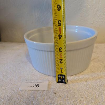 Sale Photo Thumbnail #170: Heavy thick ceramic bowl- white stoneware