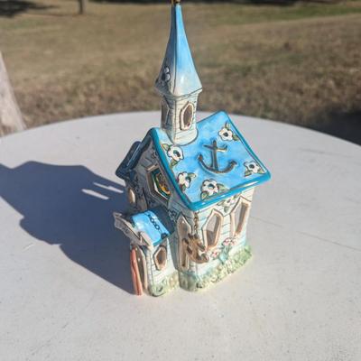 Sale Photo Thumbnail #285: Tealight candle holder- church