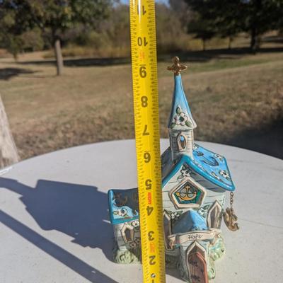 Sale Photo Thumbnail #287: Tealight candle holder- church