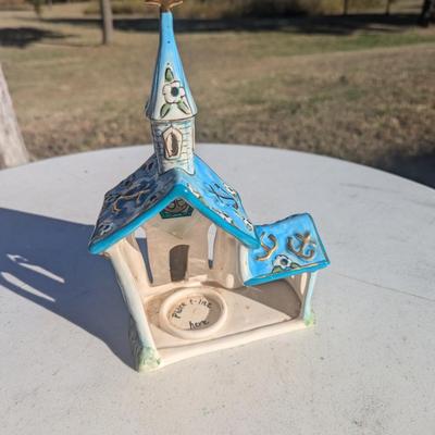 Sale Photo Thumbnail #286: Tealight candle holder- church
