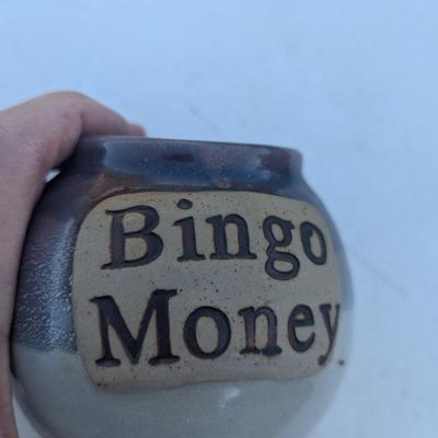 Sale Photo Thumbnail #324: Bingo Money ceramic or stoneware container