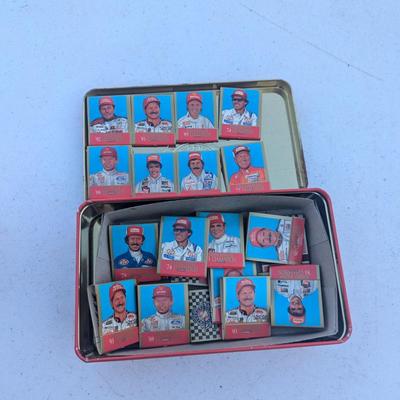Sale Photo Thumbnail #339: vintage Naskar Winston cup tin with various drivers books of matches