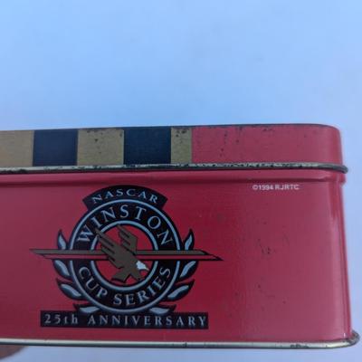 Sale Photo Thumbnail #338: vintage Naskar Winston cup tin with various drivers books of matches