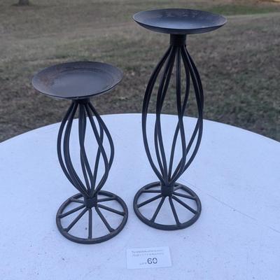 Sale Photo Thumbnail #362: Metal candle holders - set of 2