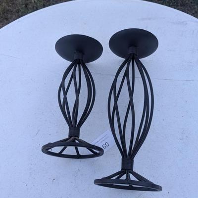 Sale Photo Thumbnail #364: Metal candle holders - set of 2
