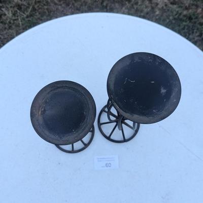 Sale Photo Thumbnail #363: Metal candle holders - set of 2