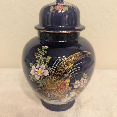 Sale Photo Thumbnail #458: pheasant ginger jar