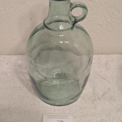 Sale Photo Thumbnail #464: vintage or antique glass jug with handle- carboy jug