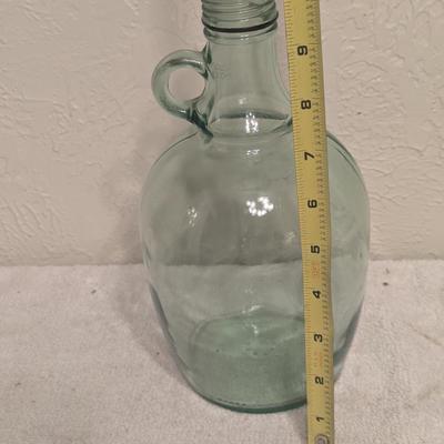 Sale Photo Thumbnail #466: vintage or antique glass jug with handle- carboy jug