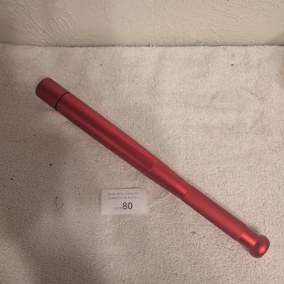 Sale Photo Thumbnail #471: 14 inch long bat shaped red metal flashlight