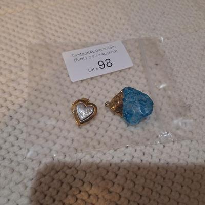 Sale Photo Thumbnail #585: locket and rock pendant