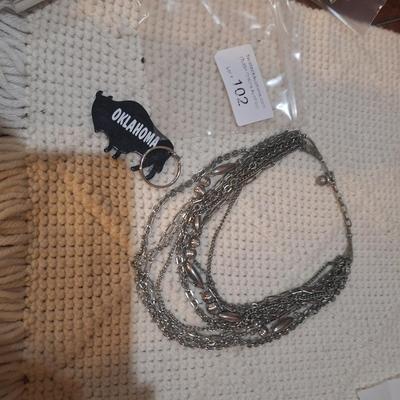 Sale Photo Thumbnail #602: necklace and key ring