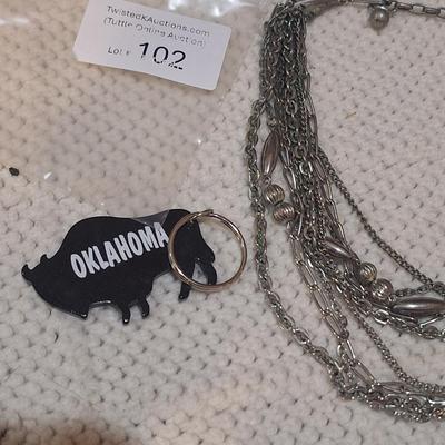 Sale Photo Thumbnail #605: necklace and key ring