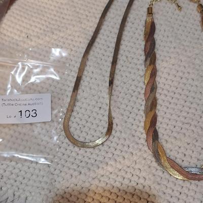 Sale Photo Thumbnail #609: one of them may have a marking but neither are actually gold.