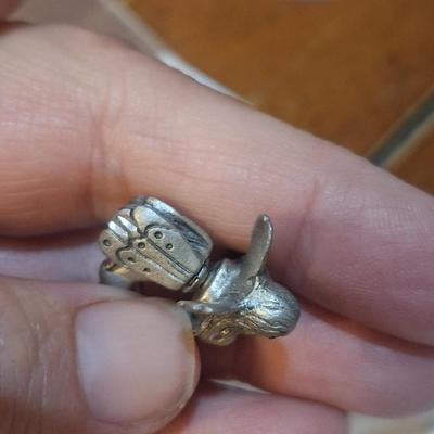 Sale Photo Thumbnail #681: winged fairy or nymph holding a crystal ball.