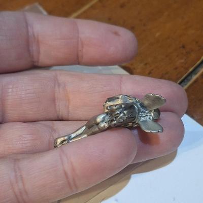 Sale Photo Thumbnail #680: winged fairy or nymph holding a crystal ball.