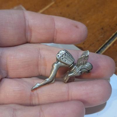 Sale Photo Thumbnail #682: winged fairy or nymph holding a crystal ball.