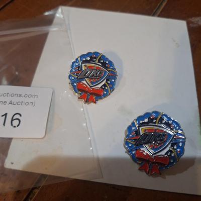 Sale Photo Thumbnail #683: OKC thunder holiday lapel pins