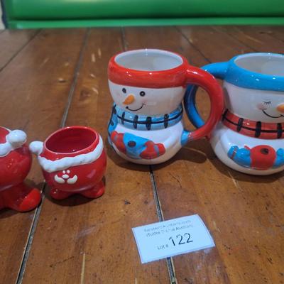 Sale Photo Thumbnail #722: the two small red ones are maybe a toothpick holder for the open one and the closed is one just a companion? We don’t' know the purpose.