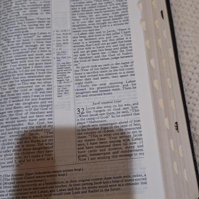 Sale Photo Thumbnail #828: presented to page is not filled out but it's clearly used and has some highlighting mostly in the  new testament.
